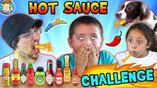 HOT SAUCE CHALLENGE Spicy Alert Waahhh Wahhhh FUNnel Vision Tries 15 Spicy Bottles [upl. by Aicatsal203]