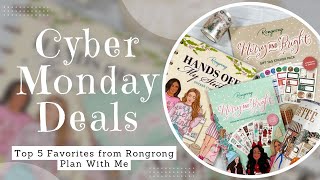 TOP 5 FAVORITES FROM RONGRONG  Cyber Monday Deals  Plan With Me  Go Getter Girl Daily Planner [upl. by Lindholm20]