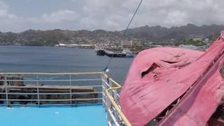 MV Guidance Ferry Departs Kingstown St Vincent En Route to Canouan Island Grenadines [upl. by Dore]