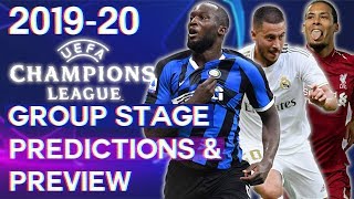 201920 UEFA Champions League Group Stage Predictions amp Group Previews [upl. by Lombard]