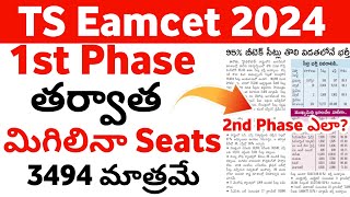 TS Eamcet 2024 1st phase Seat Allotment after left Over Seats for 2nd Phase Counselling [upl. by Schweiker]