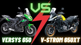 Kawasaki Versys 650 Vs Suzuki VStrom 650XT  650CC Adventure Bike Shootout [upl. by Anyela271]