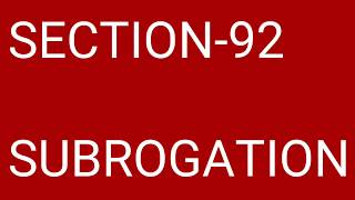 SUBROGATION [upl. by Shakespeare]