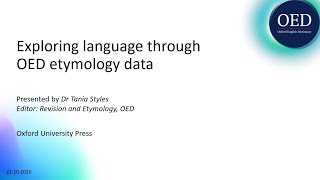 Exploring language through OED etymology data [upl. by Selway]