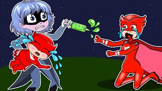 Owlette Stop Now Baby Owlette cannot be with you Catboy Family Story  PJ MASKS 2D Animation [upl. by Nessy]