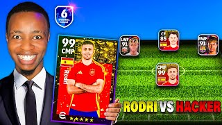 I Used 99 RODRI In A Full Spain Team VS A HACKER  Road To Div One 4 [upl. by Anerak]