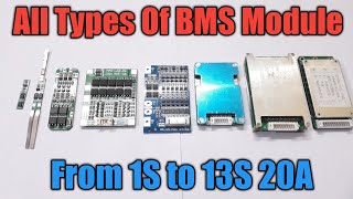 All types of BMS Module 1S to 13S 20A Battery Management System [upl. by Dlanor]