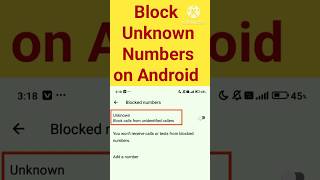 how to block unknown numbers on Android  how to stop unknown numbers on Android phone android [upl. by Nare]