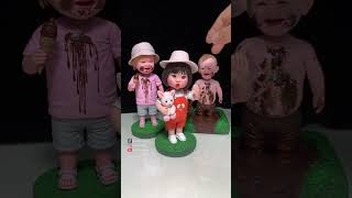 Charming 3Person Bobblehead Set – Adorable Clay Creations [upl. by Ahsiekat248]