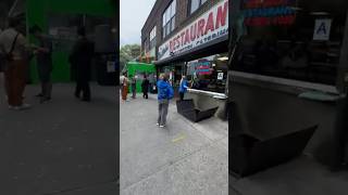 Washing The Windows At Gottlieb’s Restaurant In Williamsburg Ahead Of ‘Donald Trump’s’ Visit [upl. by Gnoh366]