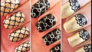 3 Easy Nail Art for Beginners Using a Dotting Tool [upl. by Atig]