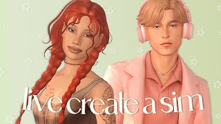 CAS With Me LIVE🤍 The Sims 4 Create A Sim [upl. by Nan]