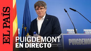 DIRECTO  Elecciones europeas Acto político en Bruselas con Carles Puigdemont  EL PAÍS [upl. by Enelram183]