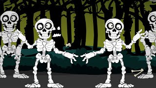 Halloween Dem Bones Song  Songs for Halloween [upl. by Aslin506]