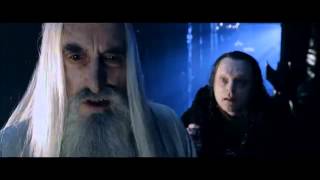 The Lord of the Rings The Two TowersSaruman and Grima discuss Isildurs heir [upl. by Attem]