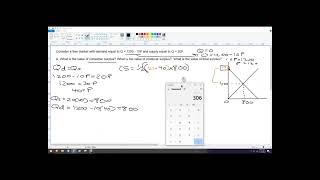 How to find total surplus consumer surplus and producer surplus without a graph using only algebra [upl. by Terrej]