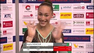 Kaylia NEMOUR Uneven Bars FINAL Cottbus World Cup 2024 [upl. by Uri]