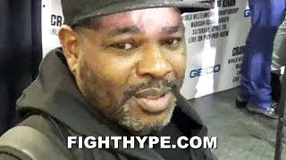 CRAWFORD TRAINER BOMAC RESONDS TO KELL BROOK TELLS HIM quotTHATS FINEBRING HIS ASS OVER HEREquot [upl. by Eelrebmyk]