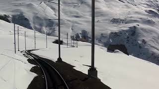 Glacier Express im Winter Andermatt Oberalppass [upl. by Mitran]