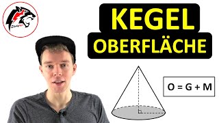 OBERFLÄCHE eines Kegels berechnen  Mathe Tutorial [upl. by Marj]