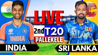 India vs Sri Lanka 2nd T20  Live Cricket Match Today  IND vs SL Live Match Today  SL Batting [upl. by Riem]