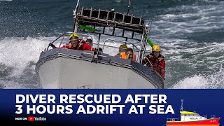 Diver Rescued after 3 hours adrift at sea [upl. by Gilchrist569]