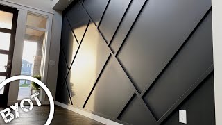 DIY ACCENT WALL  MODERN ACCENT WALL [upl. by Nnaegroeg]