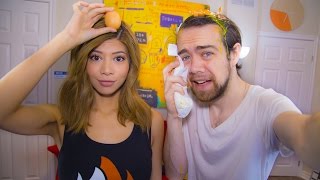 LOSER GETS SALMONELLA  Boyfriend Egg Roulette [upl. by Ymmij]