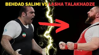 LASHA TALAKHADZE VS BEHDAD SALIMI LEGENDARY BATTLEFIRST EVER 220 KG SNATCH [upl. by Vidovic]