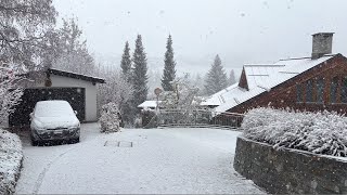 Snowfall Walk Flims Switzerland ❄️ 4K Winter Snowing Walking Tour November 2024 🇨🇭 [upl. by Assert]