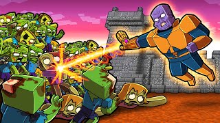 Thanos vs ZombiesINFINITY GAUNTLET DEFENSE Minecraft [upl. by Lebisor]