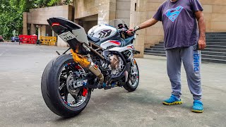 LOUD BMW S1000RR Akrapovic GP Exhaust System Sound FLAME SPITTER 🔥 [upl. by Herodias]