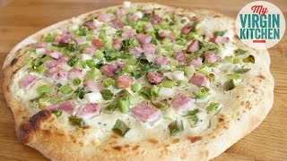 FLAMMKUCHEN RECIPE  ALSACIAN PIZZA [upl. by Attelra]