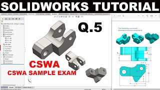 Solidworks tutorial CSWA Practice Sample Exam PART3 [upl. by Adnaluoy441]