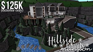 Hillside Family Mansion part1exterior  Bloxburg House Build  GamingwithV [upl. by Pompei]