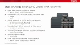 How to Change the Avaya ERS3500 Default Telnet Passwords [upl. by Moclam]