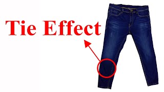 How to make tie effect on jeans denim washing [upl. by Ehtylb]