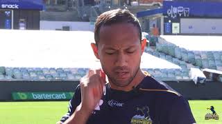 Brumbies Media Christian Lealiifano 6 April 2018 [upl. by Soilissav290]