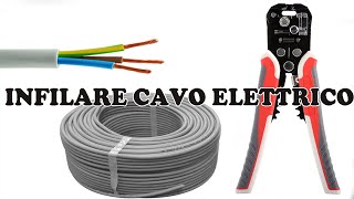 Fai da te Infilare cavo elettrico per condizionatore infilaggio cavi elettrici nei corrugati [upl. by Spohr]