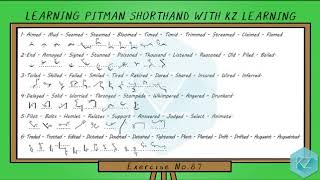 Pitman Shorthand  Exercise No87 Dictation 25 WPM  KZ Learning [upl. by Lenhard367]