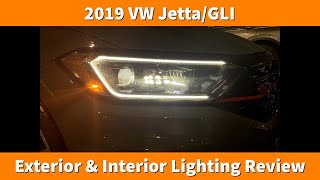 2019 VW JettaGLI  Lighting Review [upl. by Alrep]