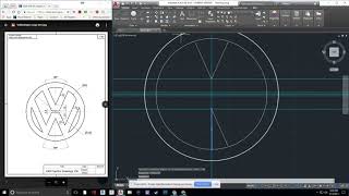 Volkswagen Logo  AutoCAD [upl. by Eivod668]