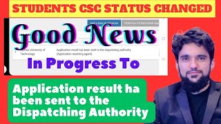 CSC result Status Changed to Application result has been sent to the dispatching authority [upl. by Gilletta]