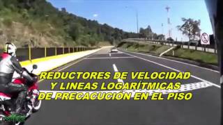 Análisis de un accidente de moto en carretera al ignorar las señales [upl. by Eyar]