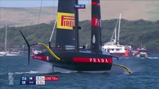 Prada Cup Luna Rossa trionfa e va in finale il momento della vittoria [upl. by Tillford]