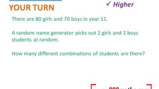 Combinations amp permutations GCSE Maths [upl. by Nomsed]