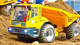 Awesome RC Bergmann Dumper The Longest RC PALFINGER Crane and much more [upl. by Phira23]