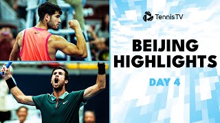 Alcaraz Takes On Griekspoor Khachanov vs Cerundolo amp More  Beijing 2024 Day 4 Highlights [upl. by Mathian]