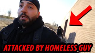 ATTACKED by HOMELESS GUY IN ABANDONED SCHOOL GONE WRONG [upl. by Dyrraj]