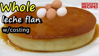 Step by Step on How to Make Whole Egg Leche Flan  Baked amp Steamed Whole Egg Leche Flan [upl. by Burnley]